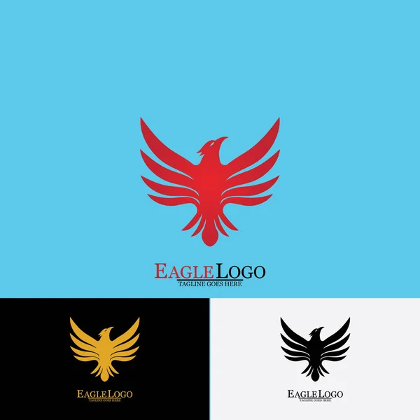 Falcon Eagle Bird Logo Modèle Icône Vectorielle — Image vectorielle