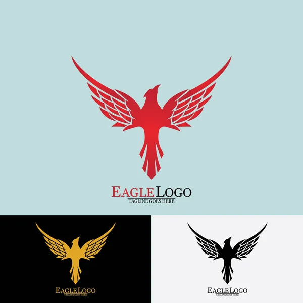 Falcon Eagle Bird Logo Modèle Icône Vectorielle — Image vectorielle