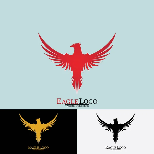 Falcon Eagle Bird Logo Modèle Icône Vectorielle — Image vectorielle