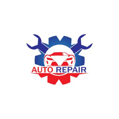 Otomatik Onarım Logo Vektörü. Otomotiv ve Ulaşım Logosu şablonu