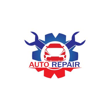 Otomatik Onarım Logo Vektörü. Otomotiv ve Ulaşım Logosu şablonu