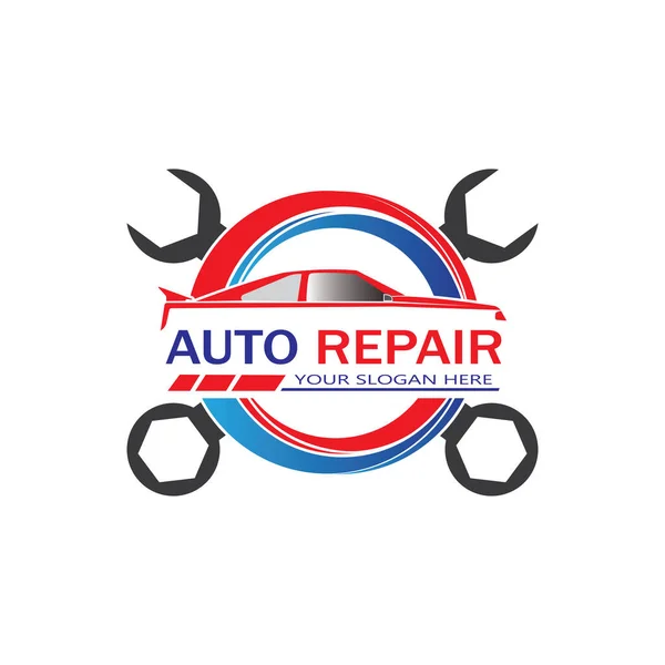 Auto Reparação Logo Vector Modelo Logotipo Automotivo Transporte —  Vetores de Stock