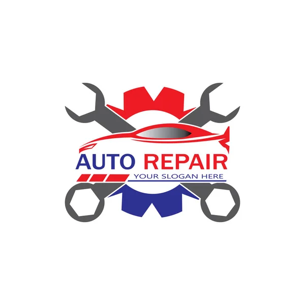 Auto Reparação Logo Vector Modelo Logotipo Automotivo Transporte —  Vetores de Stock