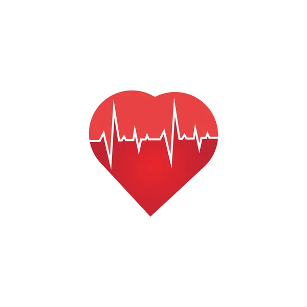 Ikona Srdeční Frekvence Monitor Zdravotního Stavu Rychlost Červeného Srdce Vektorová — Stockový vektor