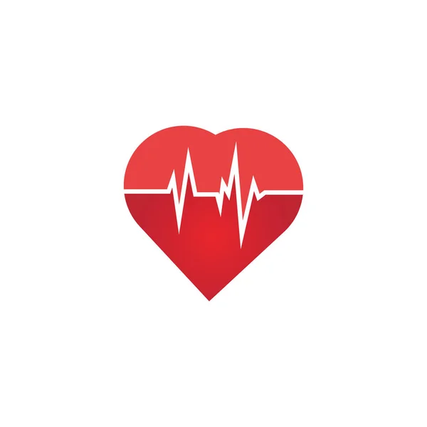 Ikona Srdeční Frekvence Monitor Zdravotního Stavu Rychlost Červeného Srdce Vektorová — Stockový vektor