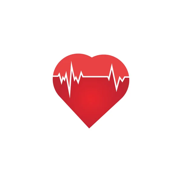 Ícone Frequência Cardíaca Monitor Saúde Red Heart Rate Blood Ícone —  Vetores de Stock