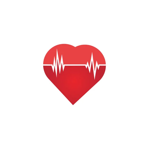 Ícone Frequência Cardíaca Monitor Saúde Red Heart Rate Blood Ícone —  Vetores de Stock