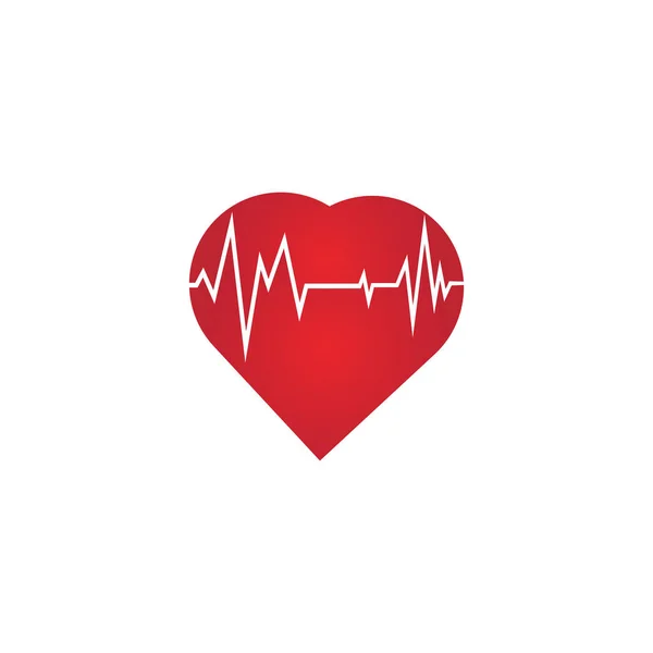 心率图标 健康监测器 红心等级 血压矢量图标 心动图 健康标识 健康脉搏扁平符号 医疗脉冲计元件 — 图库矢量图片