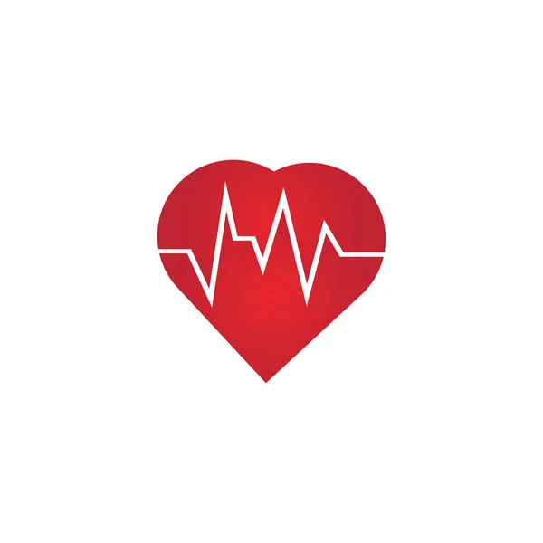 Kalp Atış Hızı Ikonu Sağlık Monitörü Kırmızı Kalp Hızı Tansiyon — Stok Vektör