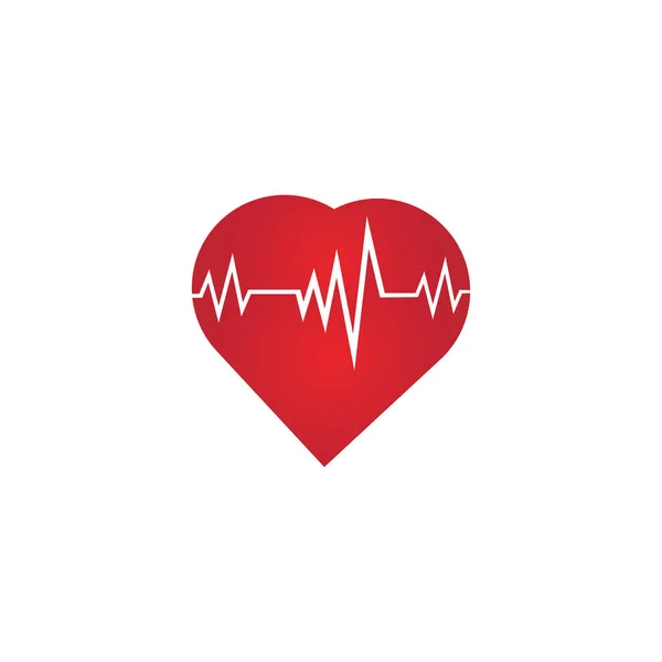 Εικονίδιο Καρδιακού Ρυθμού Οθόνη Υγείας Κόκκινο Ρυθμό Καρδιάς Πίεση Διάνυσμα — Διανυσματικό Αρχείο