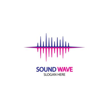 Ses dalgaları vektör çizim şablonu
