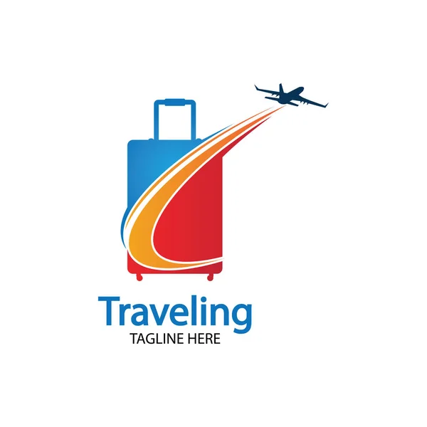 Логотип Подорожі Свята Туризм Дизайн Логотипу Компанії Ділової Поїздки Вектор — стоковий вектор