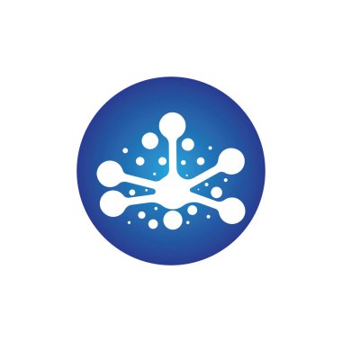 Molekül vektör çizimi tasarımı 