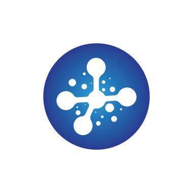 Molekül vektör çizimi tasarımı 