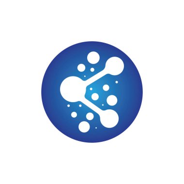 Molekül vektör çizimi tasarımı 