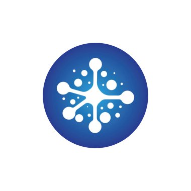 Molekül vektör çizimi tasarımı 