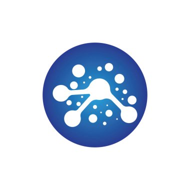 Molekül vektör çizimi tasarımı 