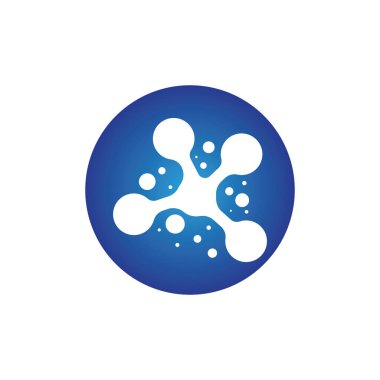 Molekül vektör çizimi tasarımı 