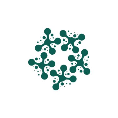 Molekül vektör çizimi tasarımı 