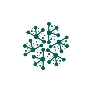 Molekül vektör çizimi tasarımı 