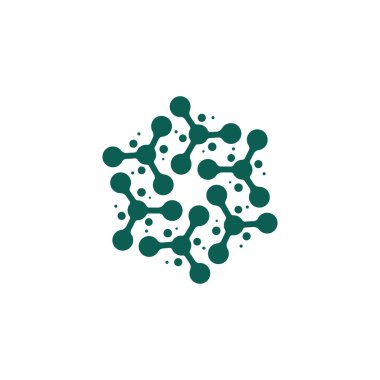 Molekül vektör çizimi tasarımı 