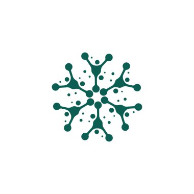 Molekül vektör çizimi tasarımı 