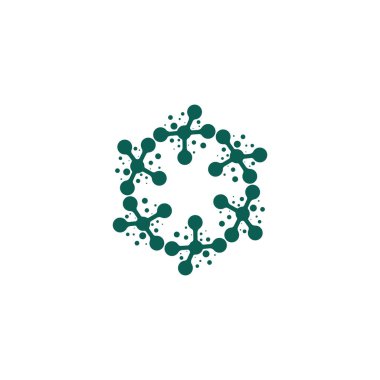 Molekül vektör çizimi tasarımı 