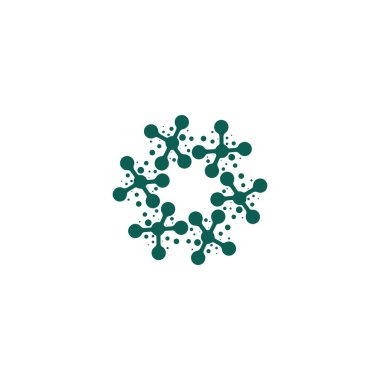 Molekül vektör çizimi tasarımı 