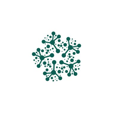 Molekül vektör çizimi tasarımı 