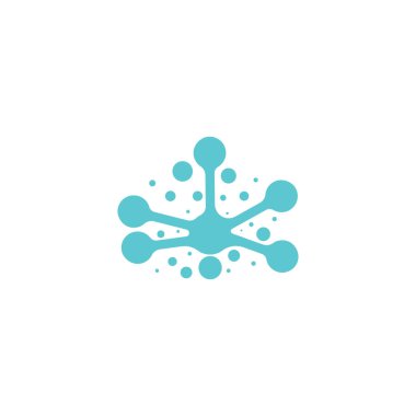 Molekül vektör çizimi tasarımı 