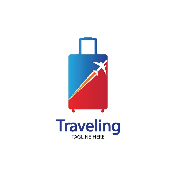 Logotipo Viaje Vacaciones Turismo Diseño Del Logotipo Empresa Viajes Negocios — Vector de stock