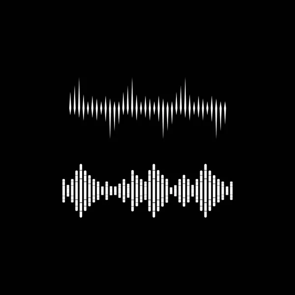 Sound Waves Vector Illustration Design Template — Stock Vector