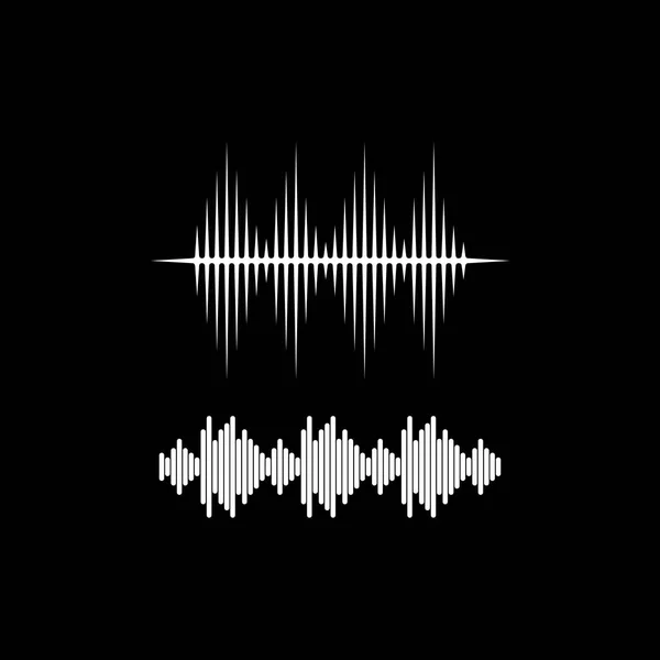 Sound Waves Vector Illustration Design Template — Stock Vector