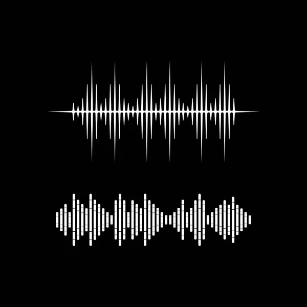 Sound Waves Vector Illustration Design Template — Stock Vector