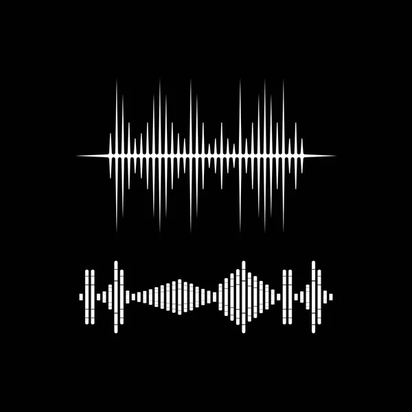 Sound Waves Vector Illustration Design Template — Stock Vector