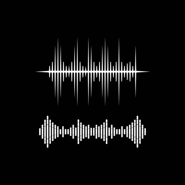 Sound Waves Vector Illustration Design Template — Stock Vector