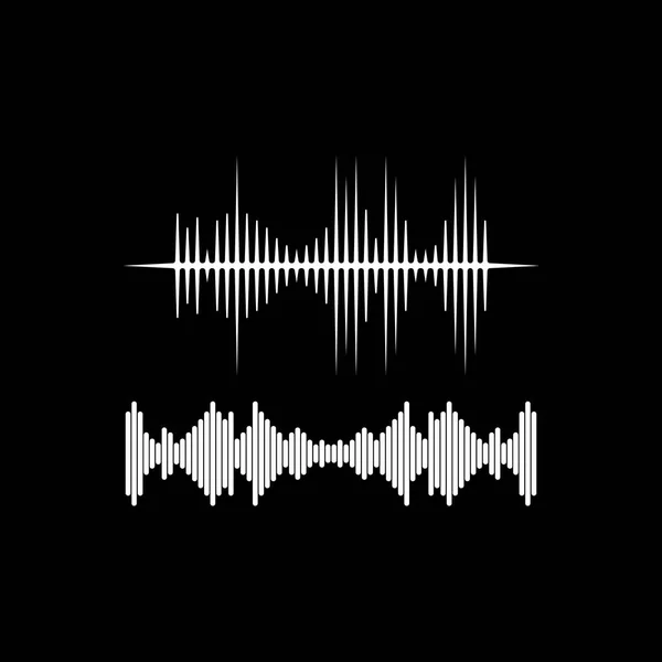 Sound Waves Vector Illustration Design Template — Stock Vector