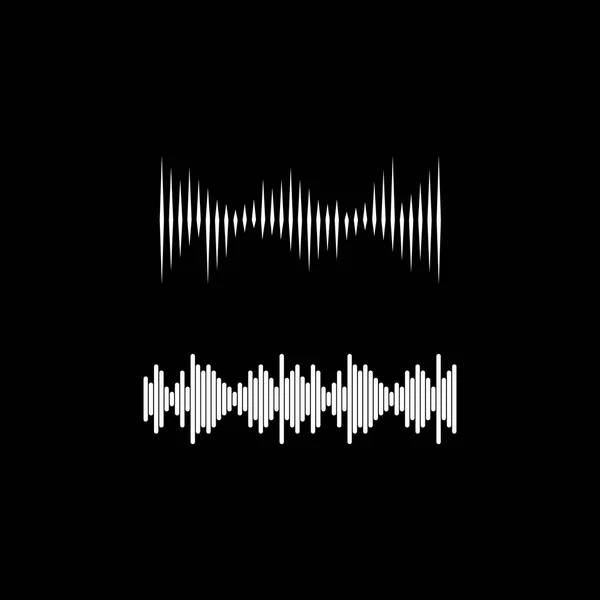 Sound Waves Vector Illustration Design Template — Stock Vector