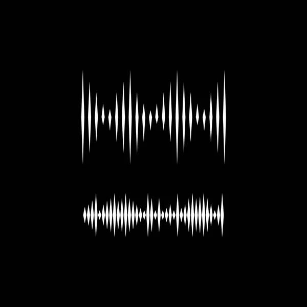 Sound Waves Vector Illustration Design Template — Stock Vector