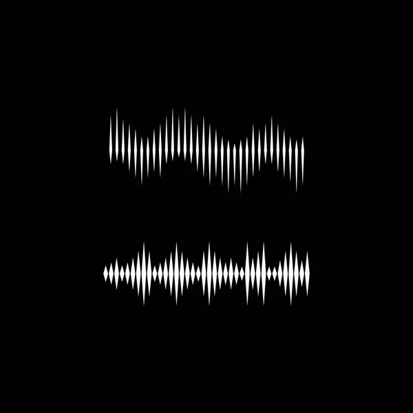 Sound Waves Vector Illustration Design Template — Stock Vector