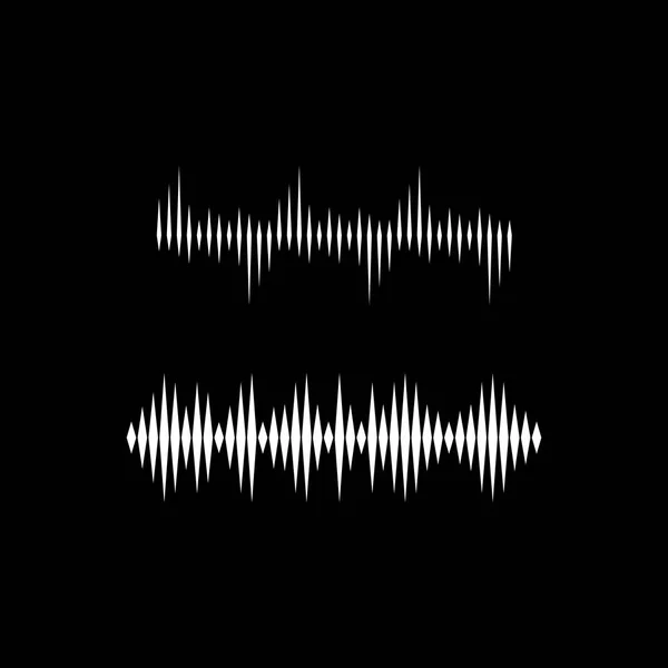 Sound Waves Vector Illustration Design Template — Stock Vector