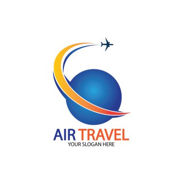 Hava Seyahati logo vektör simgesi tasarımı şablon-vektör