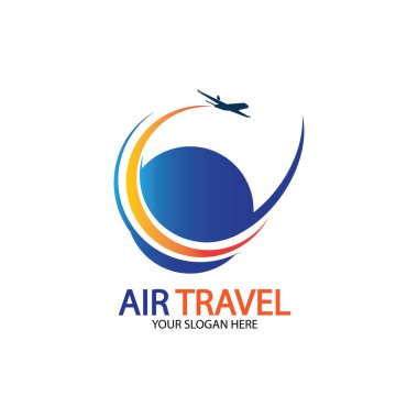 Hava Seyahati logo vektör simgesi tasarımı şablon-vektör