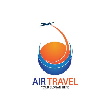 Hava Seyahati logo vektör simgesi tasarımı şablon-vektör