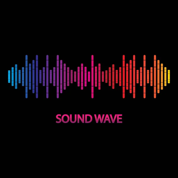 Sonido Wave Coloridas Ondas Sonoras Para Fiestas Pub Clubs Discotecas — Vector de stock