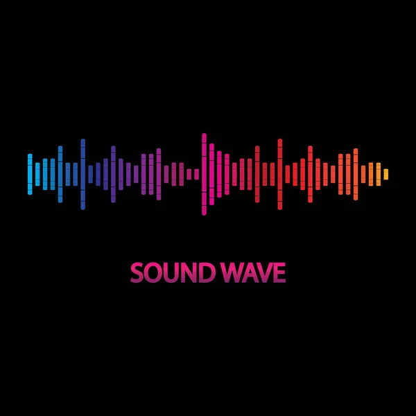 Ses Dalgası Parti Bar Disko Için Renkli Ses Dalgaları Ses — Stok Vektör