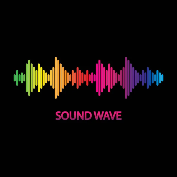 Sonido Wave Coloridas Ondas Sonoras Para Fiestas Pub Clubs Discotecas — Vector de stock