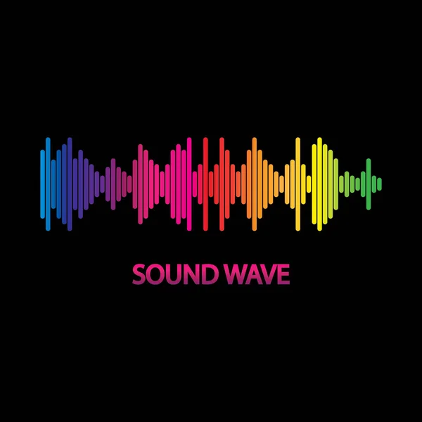 Ses Dalgası Parti Bar Disko Için Renkli Ses Dalgaları Ses — Stok Vektör