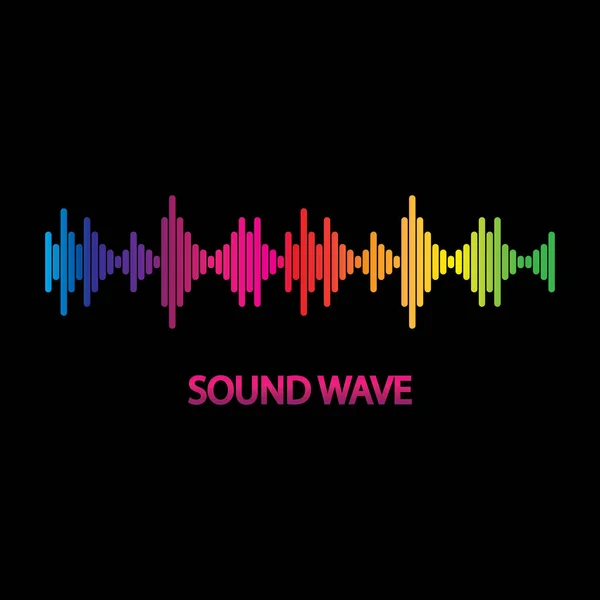 Sonido Wave Coloridas Ondas Sonoras Para Fiestas Pub Clubs Discotecas — Vector de stock