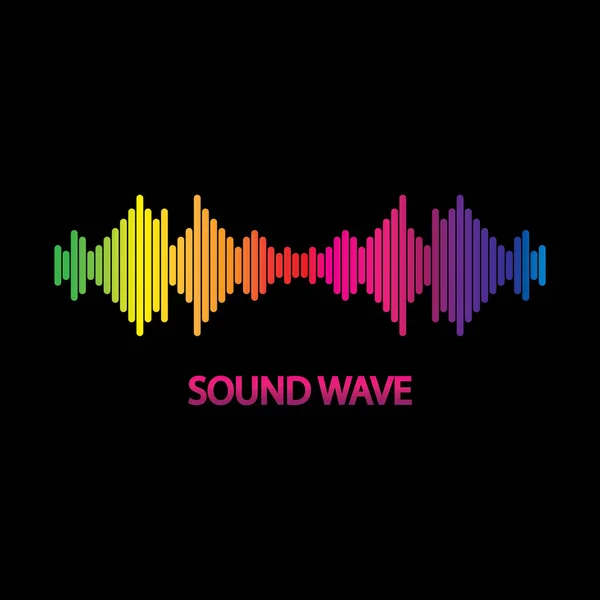 Sonido Wave Coloridas Ondas Sonoras Para Fiestas Pub Clubs Discotecas — Vector de stock